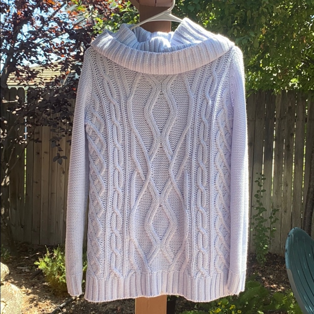 Cowl Neck Lavender Sweater
